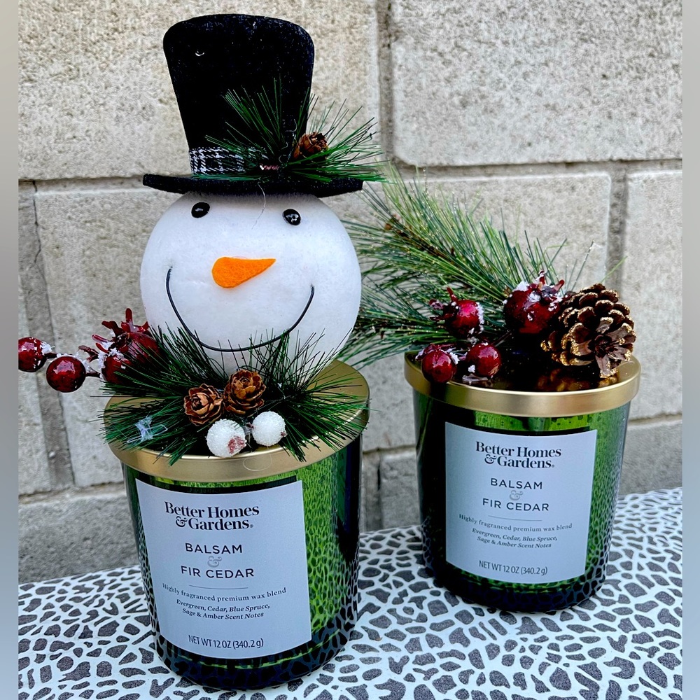 (2) 2 wick decorative scented candles